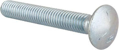 Value Collection - 7/16-14 UNC 3" Length Under Head, Standard Square Neck, Carriage Bolt - Grade 5 Steel, Zinc-Plated Finish - Makers Industrial Supply