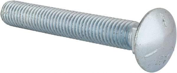 Value Collection - 1/2-13 UNC 3-1/2" Length Under Head, Standard Square Neck, Carriage Bolt - Grade 5 Steel, Zinc-Plated Finish - Makers Industrial Supply