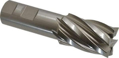 Hertel - 1-1/4", 2" LOC, 1" Shank Diam, 4-1/2" OAL, 6 Flute, Cobalt Square End Mill - Single End, Uncoated, Spiral Flute, 30° Helix, Centercutting, Right Hand Cut, Right Hand Flute - Makers Industrial Supply