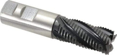 Hertel - 1" Diam, Coarse Pitch, 2" LOC, 5 Flute Cobalt Roughing Square End Mill - TiAlN Finish, 4-1/2" OAL, 1" Shank Diam, Single End, Centercutting, 30° Helix - Makers Industrial Supply