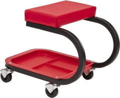 Whiteside - 400 Lb Capacity, 4 Wheel Creeper Seat with Tray - Steel, 15-1/2" Long x 19-1/4" High x 14" Wide - Makers Industrial Supply