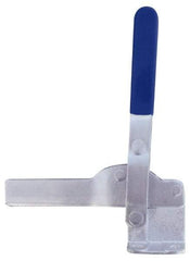 Gibraltar - 1,000 Lb Holding Capacity, Vertical Handle, Manual Hold Down Toggle Clamp - 64° Handle Movement, 76° Bar Opening, Solid Bar, Flanged Base, Electro-Plated Zinc, Carbon Steel - Makers Industrial Supply