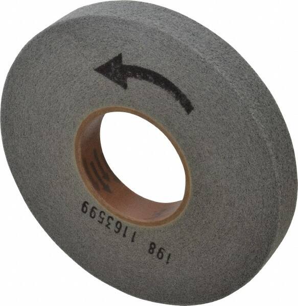 Merit Abrasives - 8" Diam, 1" Face Width, 3" Center Hole, Fine Grade, Silicon Carbide Deburring Wheel - Convolute, Hard Density 7 Grade, 4,500 RPM - Makers Industrial Supply