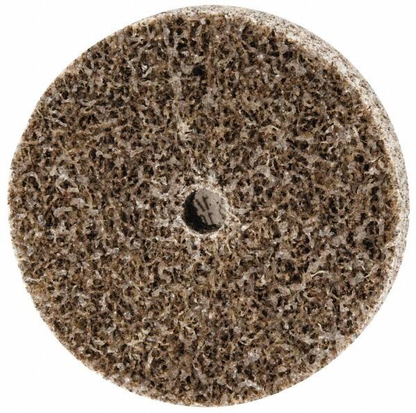 Merit Abrasives - 2" Diam, 1/2" Face Width, 1/4" Center Hole, Coarse Grade, Aluminum Oxide Deburring Wheel - Unitized, Hard Density 8 Grade, 22,000 RPM - Makers Industrial Supply