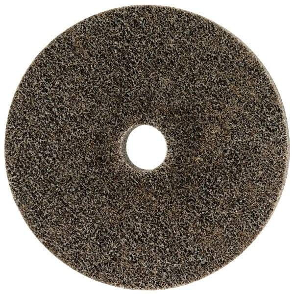 Merit Abrasives - 6" Diam, 1" Face Width, 1" Center Hole, Coarse Grade, Aluminum Oxide Deburring Wheel - Unitized, Hard Density 8 Grade, 5,000 RPM - Makers Industrial Supply