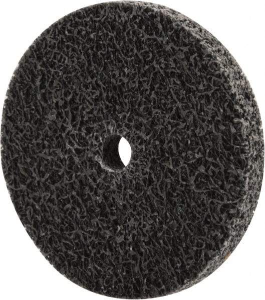 Merit Abrasives - 2" Diam, 1/4" Face Width, 1/4" Center Hole, Fine Grade, Silicon Carbide Deburring Wheel - Unitized, Medium Density 6 Grade, 22,000 RPM - Makers Industrial Supply