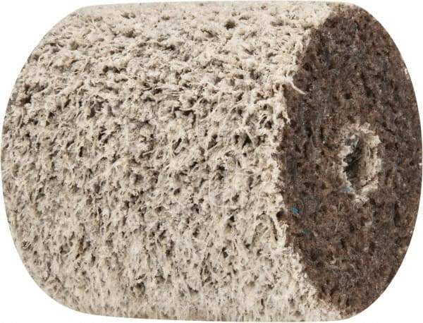 Merit Abrasives - 1" Diam, 1" Face Width, 3/16" Center Hole, Medium Grade, Aluminum Oxide Deburring Wheel - Unitized, Medium Density 6 Grade, 25,000 RPM - Makers Industrial Supply