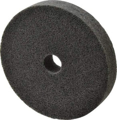 Merit Abrasives - 6" Diam, 1" Face Width, 1" Center Hole, Fine Grade, Silicon Carbide Deburring Wheel - Unitized, Soft Density 2 Grade, 5,000 RPM - Makers Industrial Supply