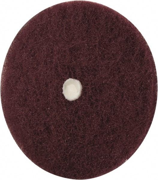 Merit Abrasives - 5" Diam, Medium Mounted Scrubber Buffing Wheel - 1 Ply, Very Fine Grade, 1/4" Shank Diam, 4,000 RPM - Makers Industrial Supply