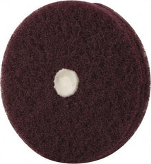 Merit Abrasives - 4" Diam, Medium Mounted Scrubber Buffing Wheel - 2 Ply, Very Fine Grade, 1/4" Shank Diam, 6,000 RPM - Makers Industrial Supply