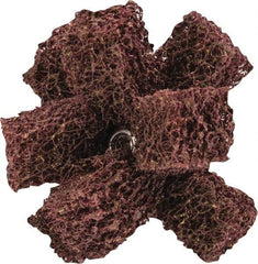 Merit Abrasives - 2" Diam Medium Density Cross Buff - 2 Plys, 8-32 Thread, Medium Grade, 12,000 Max RPM - Makers Industrial Supply