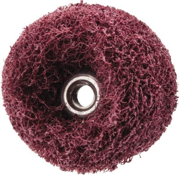 Merit Abrasives - 1" Diam Medium Density Cross Buff - 2 Plys, 8-32 Thread, Very Fine Grade, 25,000 Max RPM - Makers Industrial Supply