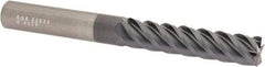 SGS - 7/16", 5 Flute, Single End, Solid Carbide, 0.015" Corner Radius End Mill - 4" OAL, 45° Helix, Right Hand Flute, 2" LOC, Right Hand Cut - Makers Industrial Supply