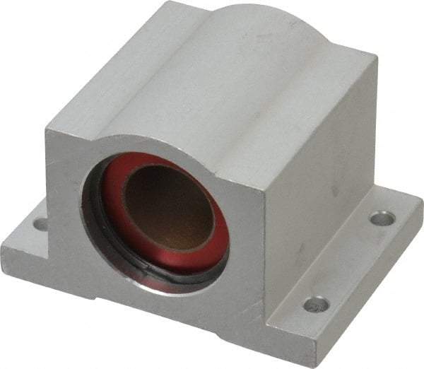 Pacific Bearing - 3/4" ID, 2-3/4" OAW x 2.063" OAL x 2.188" OAH Pillow Block - 1,905 Lb Static Cap, 2-3/8" Btw Mnt Hole Ctrs, 0.937" Base-to-Ctr Ht, Aluminum - Makers Industrial Supply