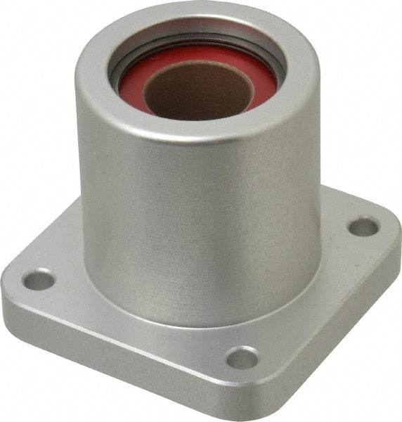 Pacific Bearing - 3/4" ID, 2.067" OAL x 2.38" OAH 4-Bolt Flange Mounted Bearing - 1,470 Lb Static Cap, 1-3/4" Btw Mnt Hole Ctrs, Aluminum - Makers Industrial Supply