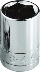 SK - 5/8", 1/2" Drive, Standard Hand Socket - 6 Points, Steel, Chrome Finish - Makers Industrial Supply