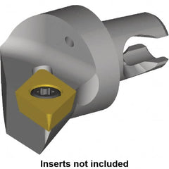 Kennametal - Left Hand Cut, Size KM2016, DP.. Insert Compatiblity, Internal or External Modular Turning & Profiling Cutting Unit Head - 17mm Ctr to Cutting Edge, 20mm Head Length, Through Coolant, Series KM Micro - Makers Industrial Supply