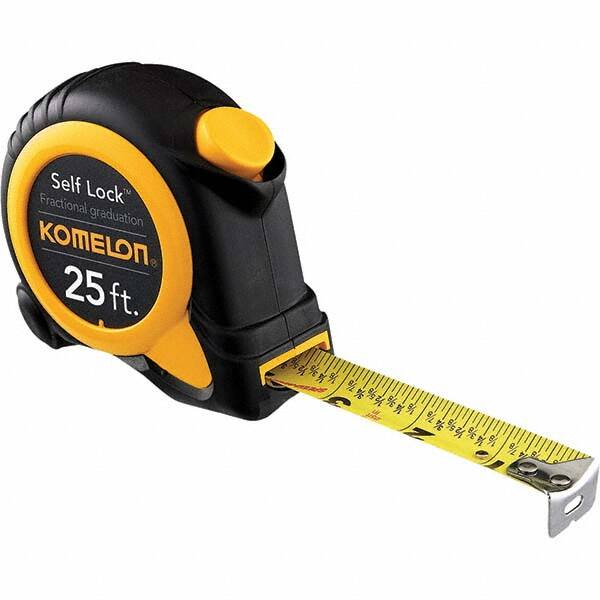 Komelon - 25' x 1" Yellow Blade Tape Measure - Makers Industrial Supply