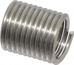 Recoil - M10x1.50 Metric Coarse, 20mm OAL, Free Running Helical Insert - 11-1/8 Free Coils, Tanged, Stainless Steel, Bright Finish, 2D Insert Length - Makers Industrial Supply