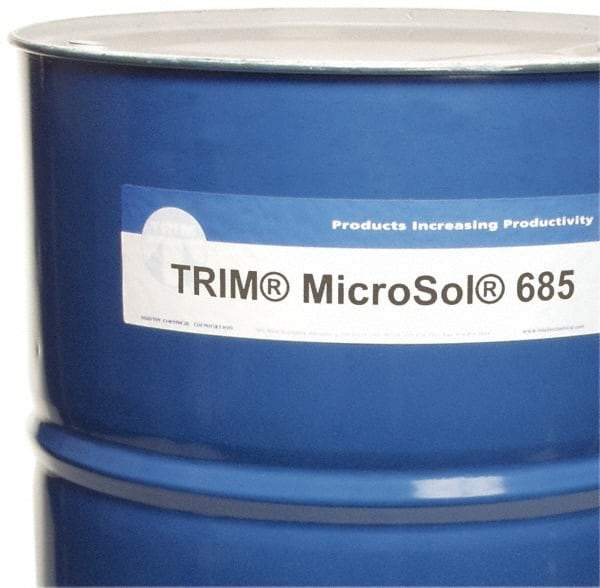 Master Fluid Solutions - Trim MicroSol 685, 54 Gal Drum Cutting & Grinding Fluid - Semisynthetic, For Machining - Makers Industrial Supply