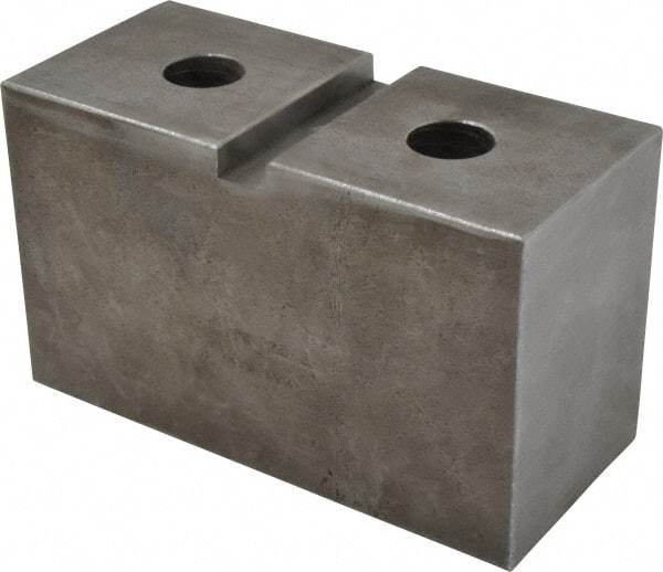 H & R Manufacturing - Bullard Attachment, Square Soft Lathe Chuck Jaw - Steel, 3-1/4" Btw Mount Hole Ctrs, 6-5/8" Long x 3" Wide x 4" High, 7/8" Fastener - Makers Industrial Supply