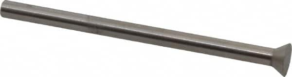 Dayton Lamina - 0.225" Head Diam, 1/8" Shank Diam, Quill Head, High Speed Steel Solid Mold Die Blank & Punch - 60° Head Angle, 0.0875" Head Height, 2" OAL, Blank Punch, KWX Series - Makers Industrial Supply