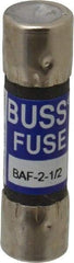 Cooper Bussmann - 250 VAC, 2.5 Amp, Fast-Acting General Purpose Fuse - Fuse Holder Mount, 1-1/2" OAL, 10 at 125 V kA Rating, 13/32" Diam - Makers Industrial Supply