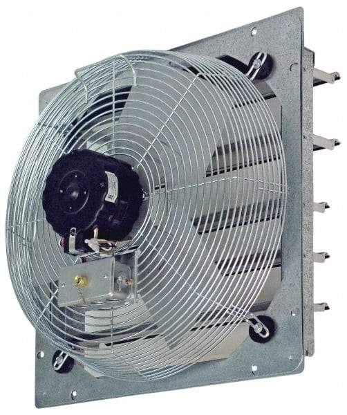 TPI - 10" Blade, Direct Drive, 1/12 hp, 680, 540 & 460 CFM, Totally Enclosed Exhaust Fan - 13-1/8" Opening Height x 13-1/8" Opening Width, 120 Volt, 3 Speed, Single Phase - Makers Industrial Supply