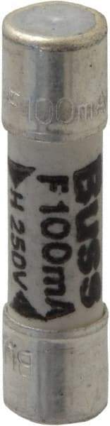 Cooper Bussmann - 250 VAC, 32 VDC, 0.1 Amp, Fast-Acting Miniature Ceramic Fuse - 20mm OAL, 5mm Diam - Makers Industrial Supply