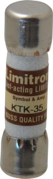 Cooper Bussmann - 600 VAC, 35 Amp, Fast-Acting General Purpose Fuse - Fuse Holder Mount, 1-1/2" OAL, 100 at AC kA Rating, 13/32" Diam - Makers Industrial Supply