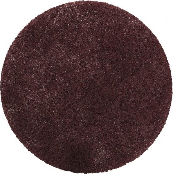 3M - 6" Very Fine Grade Aluminum Oxide Deburring Disc - Hook & Loop Connection, Maroon, 4,000 Max RPM - Makers Industrial Supply