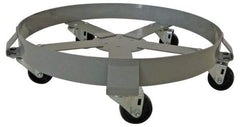 PRO-SOURCE - 1,400 Lb Load Capacity, 55 Gal Drum Dolly - 6-1/2" High, 5 Wheels - Makers Industrial Supply