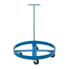 PRO-SOURCE - 1,000 Lb Load Capacity, 55 Gal Drum Dolly - 4" High, 4 Wheels - Makers Industrial Supply