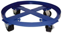 PRO-SOURCE - 2,000 Lb Load Capacity, 55 Gal Drum Dolly - 5-3/4" High, 4 Wheels - Makers Industrial Supply