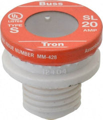 Cooper Bussmann - 125 VAC, 20 Amp, Time Delay Plug Fuse - 10 (RMS Symmetrical) kA Rating - Makers Industrial Supply