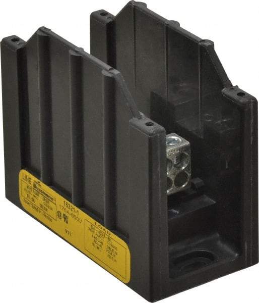 Cooper Bussmann - 1 Pole, 175 Amp, 8-2/0 AWG (Al), 14-2/0 AWG (Cu) Primary, 4-14 AWG (Cu), 4-8 AWG (Al) Secondary, Thermoplastic Power Distribution Block - 600 VAC/VDC, 1 Primary Connection, 1.96 Inch Long x 3.32 Inch Deep x 4 Inch High - Makers Industrial Supply