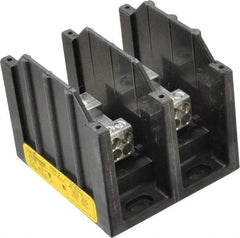 Cooper Bussmann - 2 Poles, 175 Amp, 8-2/0 AWG (Al), 14-2/0 AWG (Cu) Primary, 4-14 AWG (Cu), 4-8 AWG (Al) Secondary, Thermoplastic Power Distribution Block - 600 VAC/VDC, 1 Primary Connection, 3.58 Inch Long x 3.32 Inch Deep x 4 Inch High - Makers Industrial Supply