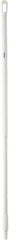 Vikan - 51 x 1-1/4" Fiberglass Squeegee Handle - European Threaded Connection, White - Makers Industrial Supply