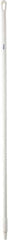 Vikan - 59 x 1-1/4" Fiberglass Squeegee Handle - European Threaded Connection, White - Makers Industrial Supply