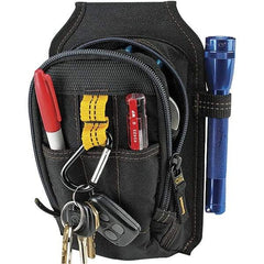 CLC - 9 Pocket Black Ballistic Polyester Mulit-Purpose Tool Carry All - 6" Wide x 4" Deep x 7" High - Makers Industrial Supply