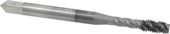 OSG - #10-32 UNF 3 Flute 2B Modified Bottoming Spiral Flute Tap - Vanadium High Speed Steel, TiCN Finish, 2-3/8" OAL, Right Hand Flute, Right Hand Thread, H3, Series 290 - Makers Industrial Supply