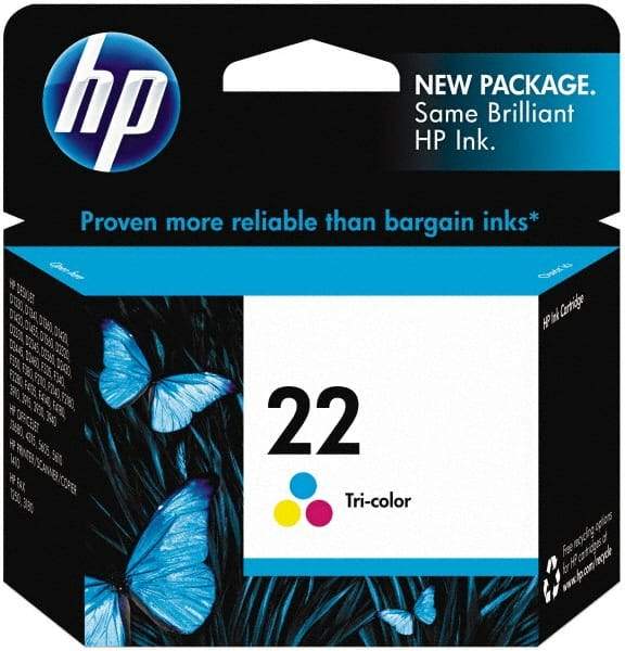 Hewlett-Packard - Cyan, Magenta & Yellow Ink Cartridge - Use with HP Deskjet D2230, D2345, D2360, D2430, D2445, D2460, F340, F380, F2140, F2180, F2240 - Makers Industrial Supply