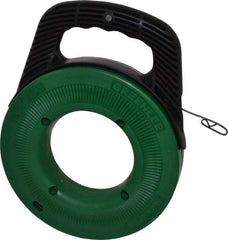 Greenlee - 65 Ft. Long x 1/8 Inch Wide, 0.045 Inch Thick, Steel Fish Tape - 400 Lb. Pulling Strength, Includes Case - Makers Industrial Supply