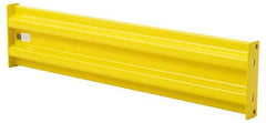 Steel King - 3/4' Long x 9-3/4" High, Yellow Steel Straight Standard Guard Rail - 2 Rails Accommodated, 2-5/8" Deep, 9.1 Lb - Makers Industrial Supply