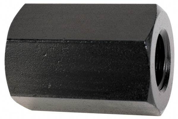 TE-CO - M24x3.00 Metric Coarse, 64mm OAL Steel Standard Coupling Nut - Black Oxide Coated, 38mm Width Across Flats - Makers Industrial Supply