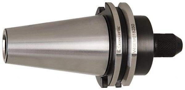 Kennametal - CAT40 Taper Shank 5/8" Hole End Mill Holder/Adapter - 1-3/4" Nose Diam, 1.75" Projection, 5/8-11 Drawbar, Through-Spindle Coolant - Exact Industrial Supply