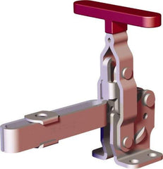 De-Sta-Co - 375 Lb Holding Capacity, Vertical Handle, Manual Hold Down Toggle Clamp - 57° Handle Movement, 99° Bar Opening, U-Bar, Flanged Base, Carbon Steel - Makers Industrial Supply