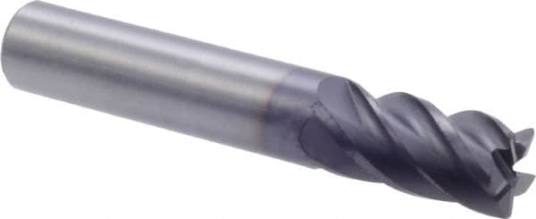 M.A. Ford - 1/2", 5 Flute, Single End, Solid Carbide, 0.03" Corner Radius End Mill - 3" OAL, 38° Helix, Right Hand Flute, 1" LOC, Right Hand Cut - Makers Industrial Supply