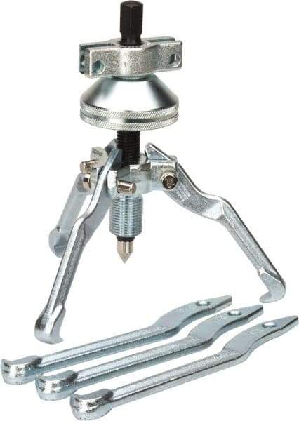 Proto - 5 Piece, 6 Ton Capacity, 7" Spread, Cone Puller Set - 3 Jaws, 6" Reach - Makers Industrial Supply