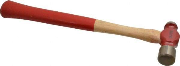 Proto - 1/2 Lb Head Ball Pein Hammer - Wood Handle with Red Laquer Grip, 12" OAL - Makers Industrial Supply